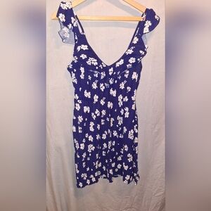 Charlotte Russe Blue Floral Midi Dress